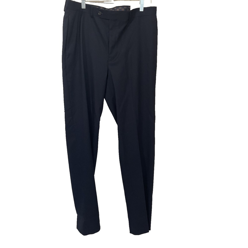 Lauren Ralph Lauren Mens 34x34 Navy Blue Classic Fit Ultraflex Dress Pants